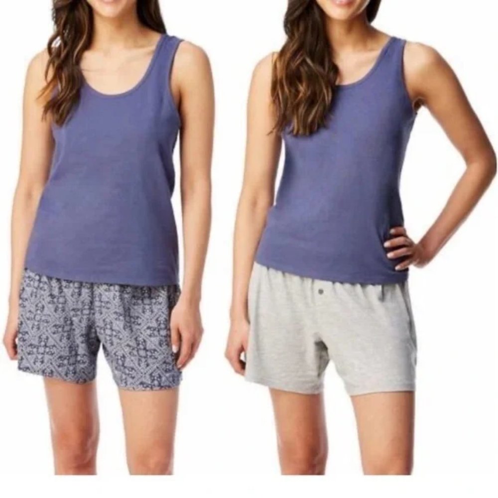 NWT Lucky Brand Women's 3 Piece Button Front Pajama Set Blue Size XS $85 YY035